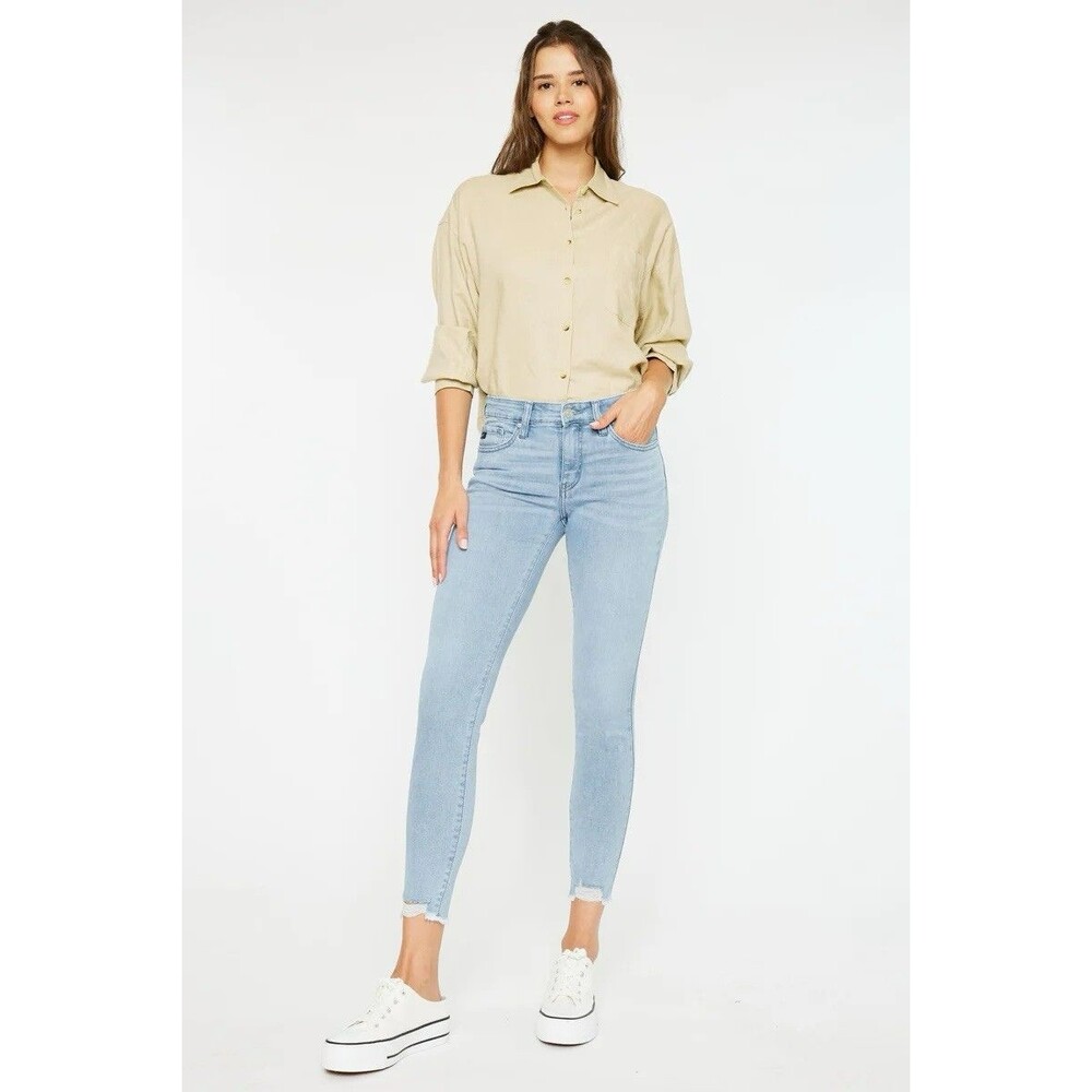 KanCan Willowbrook Essentials Ankle Skinny Jeans Distressed Mid Rise Size 0/23